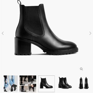 Thursday Boot Co Everyday Knockout Block Heel Boots Black Leather Womens Sz 7 US